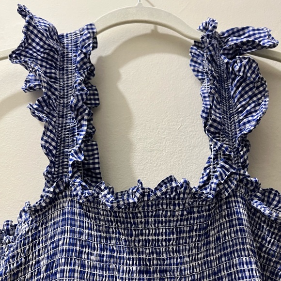 Hill House Ellie Nap Dress in Blue Gingham, Size L - Picture 7 of 13